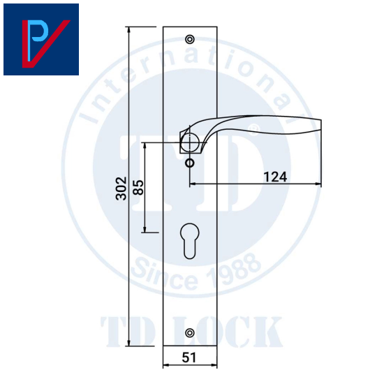 KHÓA TAY GẠT CỬA GỖ PASSI - BDH-125125-2 