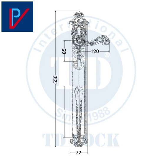 KHÓA TAY GẠT CỬA GỖ KING CROWN - BPH-126510-2 CỬA SẢNH